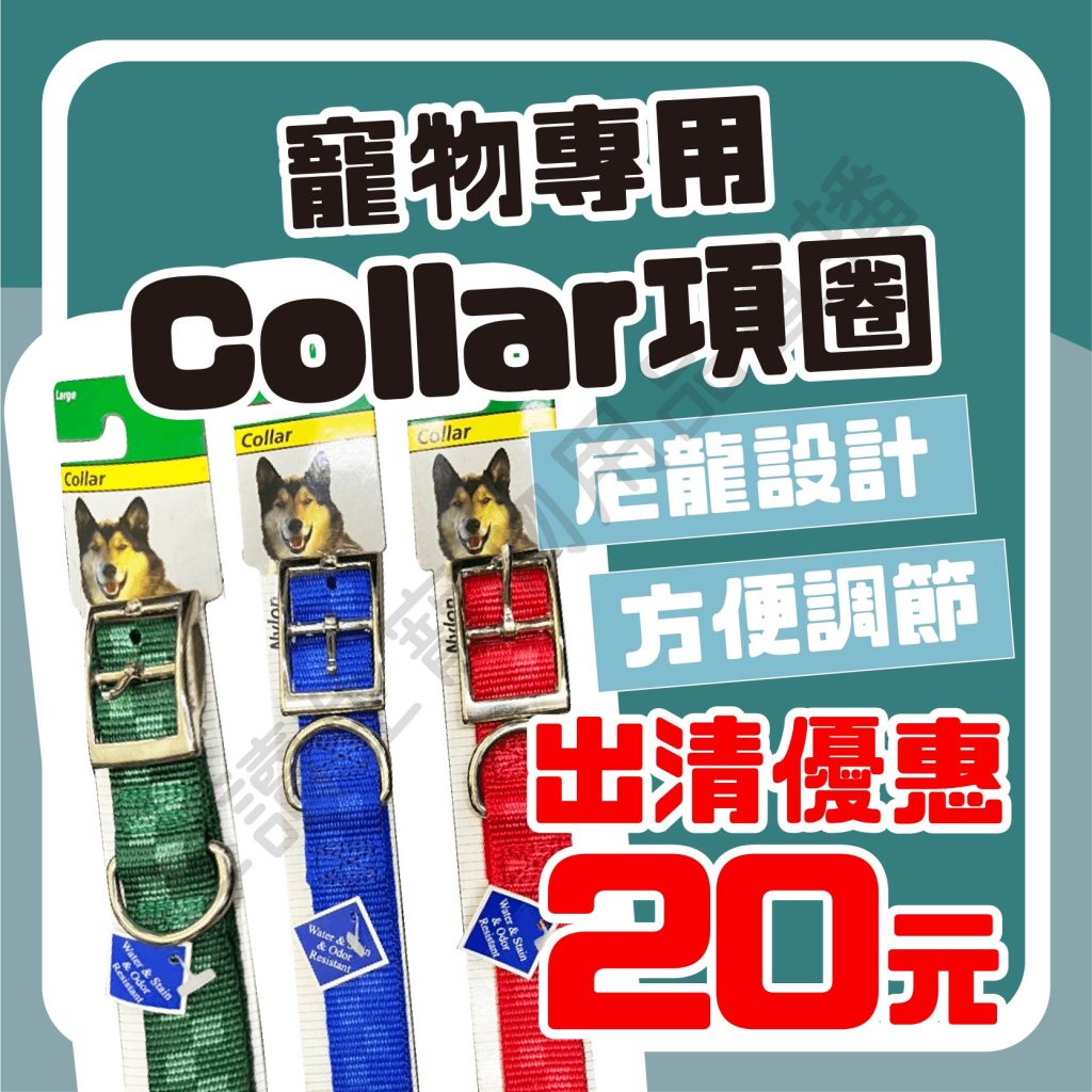 遇見毛寵 Collar 項圈 寵物項圈 62cm 大型犬 金屬扣環 尼龍材質 狗項圈 項圈 狗適用