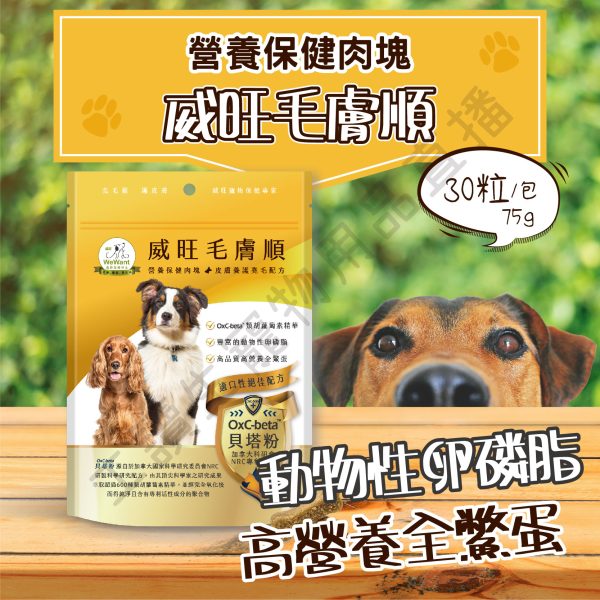 遇見毛寵 WeWant威旺 營養保健肉塊 關節 毛皮照顧 腸胃保固 營養零食 寵物 狗狗零食 肉塊